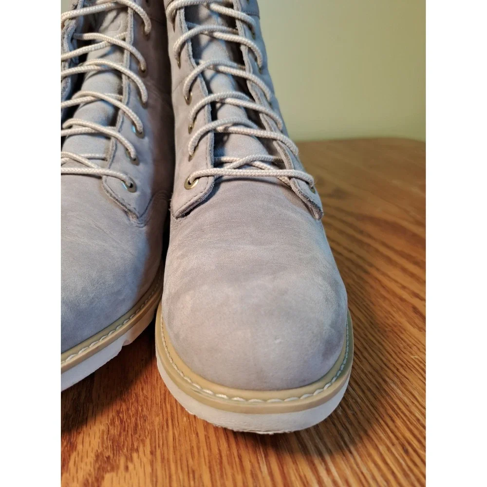 Timberland Women's Gray Leather Waterproof Campton Hiking Ankle Boots Lace-up 9
